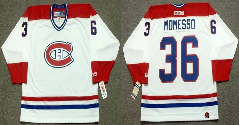 2019 Men Montreal Canadiens #36 Momesso White CCM NHL jerseys->montreal canadiens->NHL Jersey